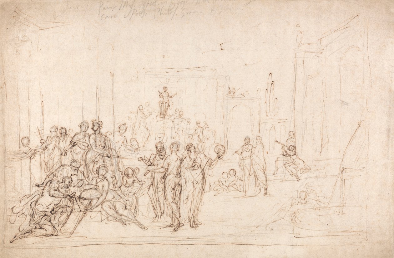 Apollon og muserne af Sir James Thornhill