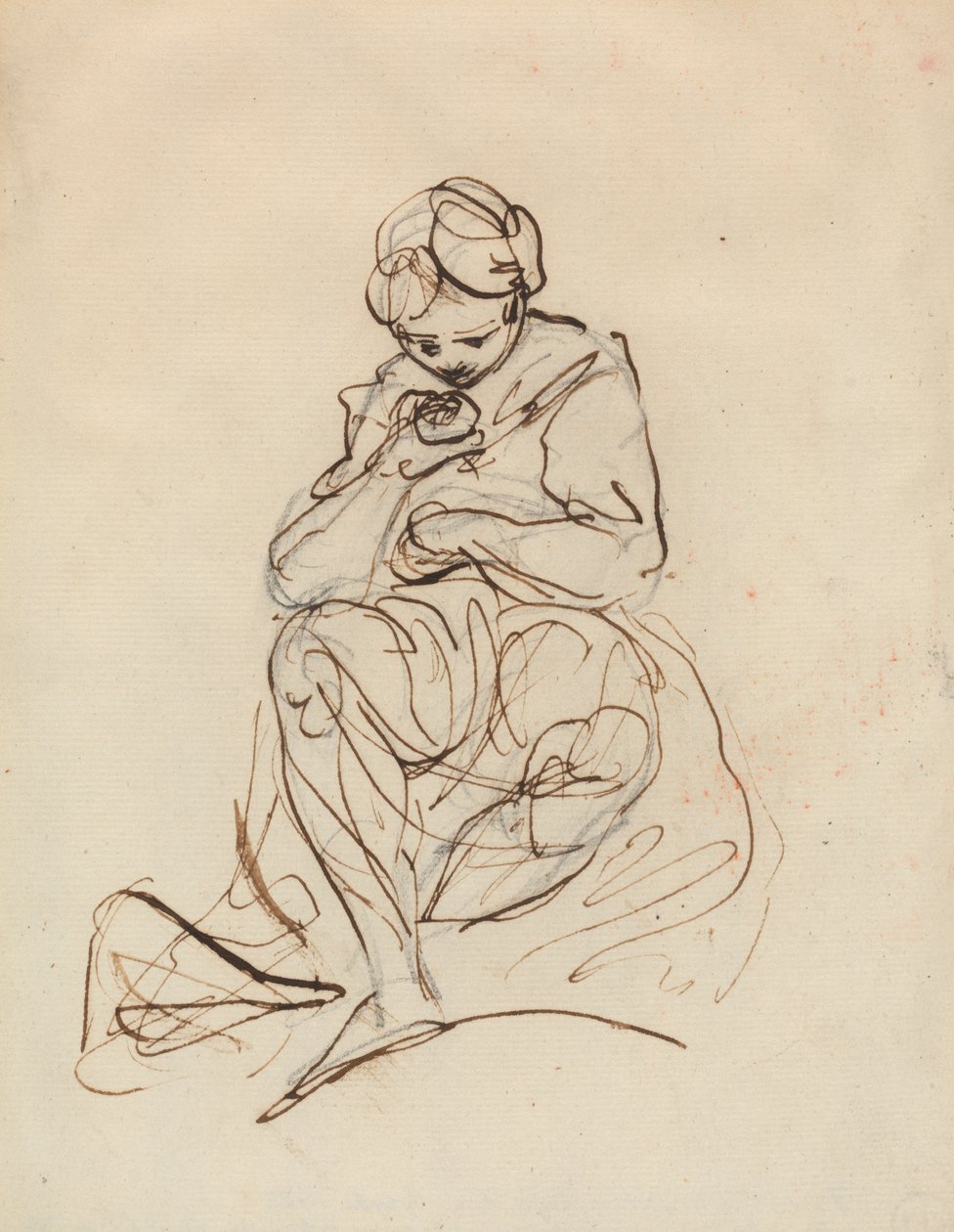 Studie af en siddende kvinde af Sir Joshua Reynolds