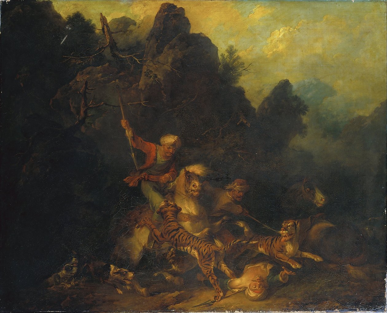 Tiger Hunt af Sir Peter Francis Bourgeois