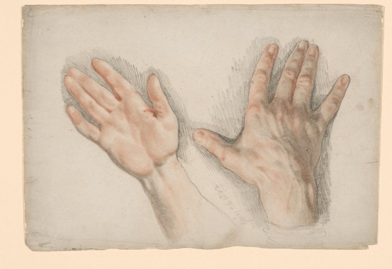 To studier af en højre hånd af Sir Thomas Lawrence