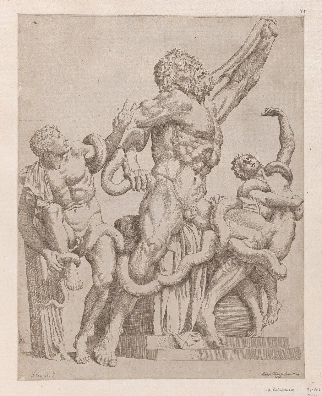 Mirror of Roman Magnificence: Laocoon, 1561., 1561. af Sisto Badalocchio