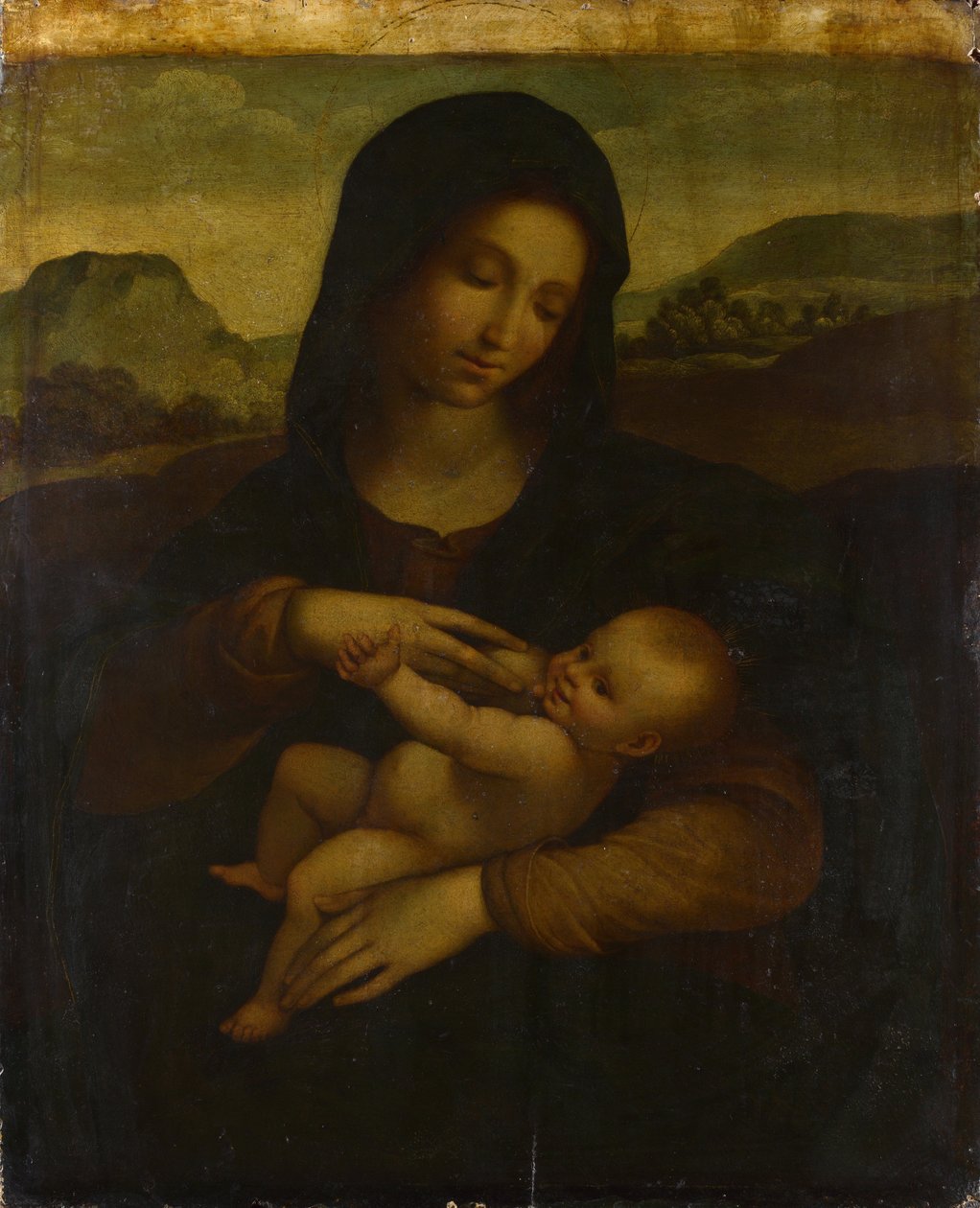 Madonnaen og barnet, ca. 1520 af Sodoma