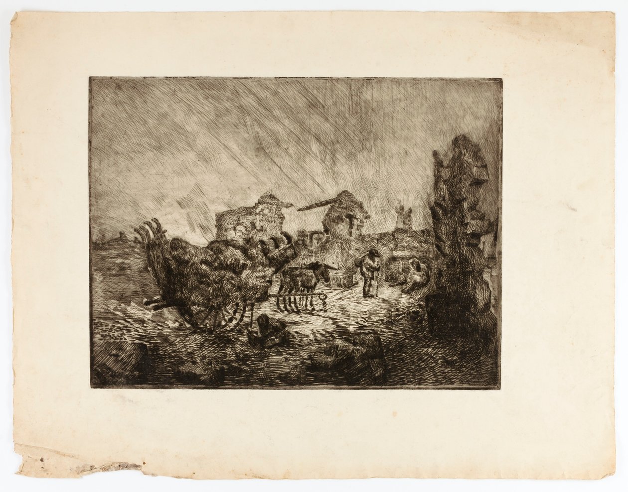 Vogn og ruiner af Solon H. Borglum