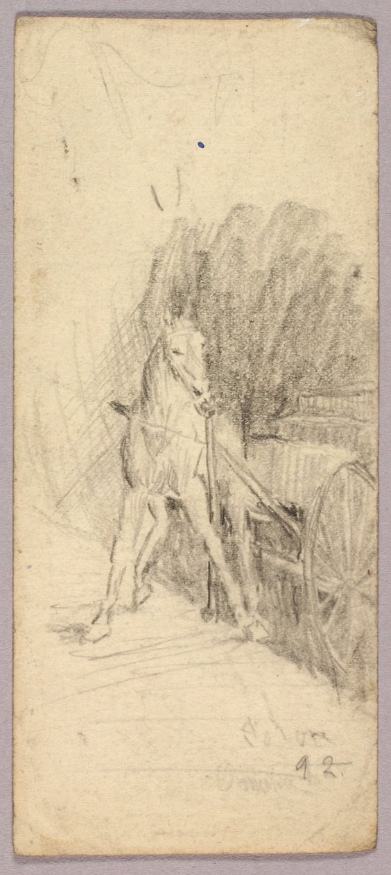 Hest og vogn af Solon H. Borglum