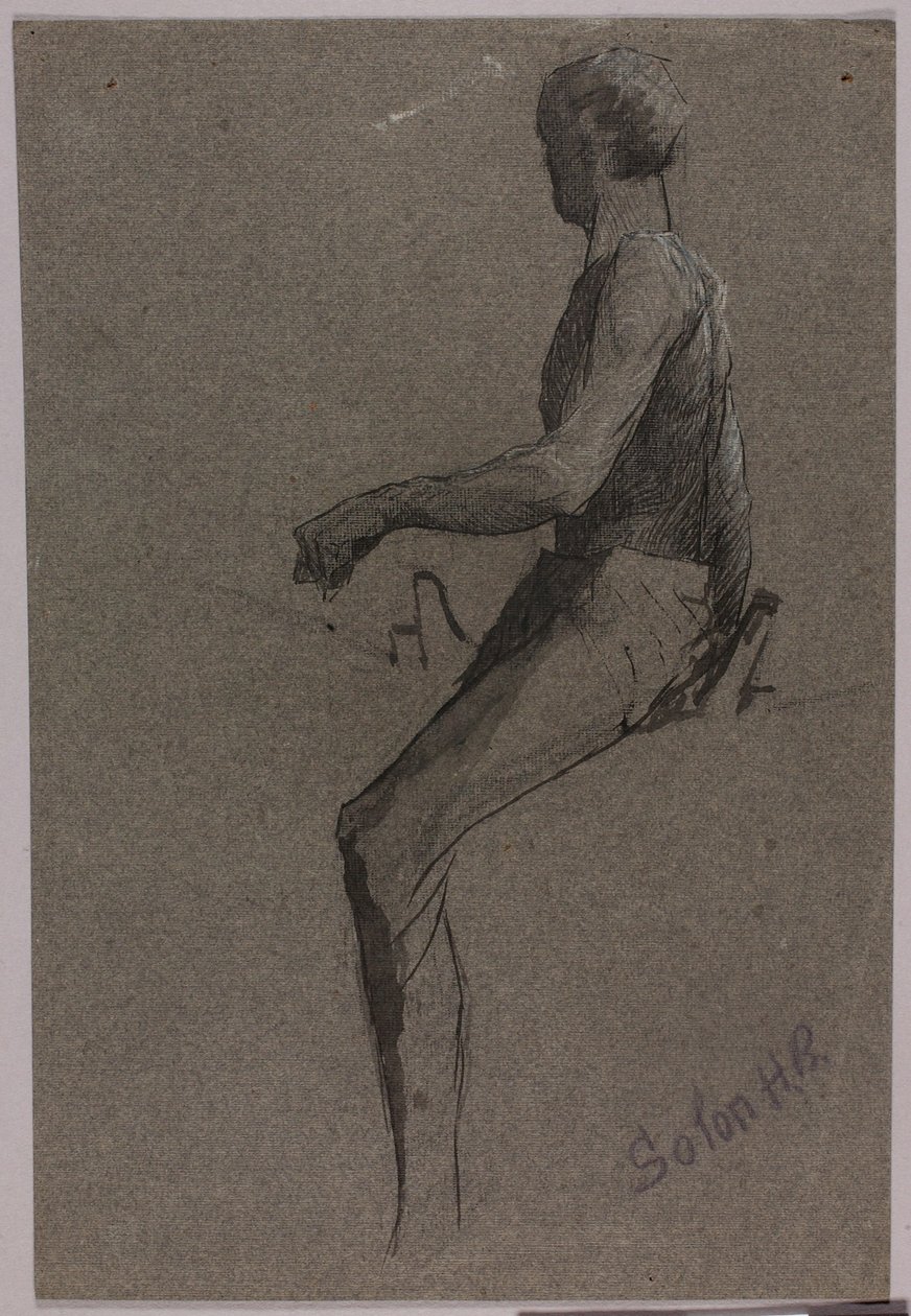 Studie til ryttermonument af Solon H. Borglum