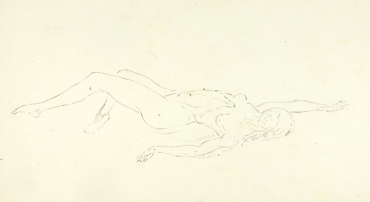 Svømmende nøgen, "The Plunge" af Solon H. Borglum