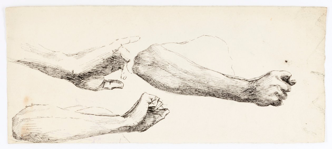 Studier af tre arme af Solon H. Borglum