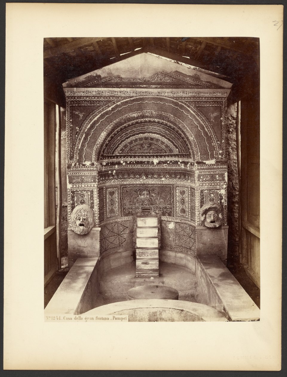 Huset med den store fontæne. Pompeji. af Sommer and Behles