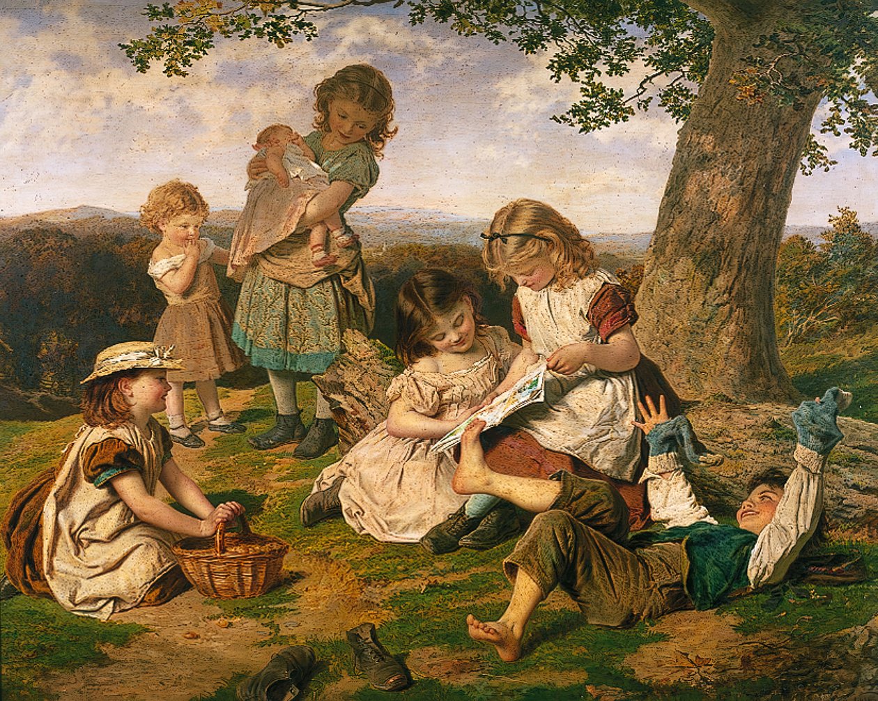 Børnenes historiebog, 1890. af Sophie Gengembre Anderson