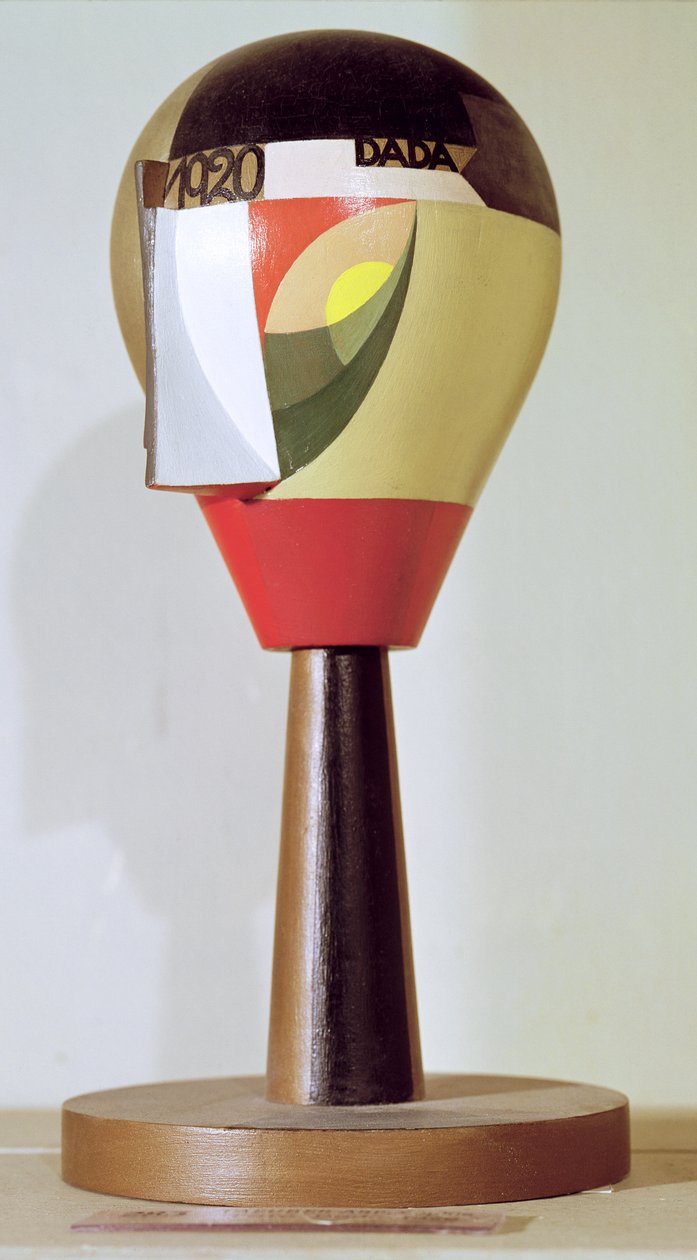 Dada Head, 1920 (malet træ) af Sophie Taeuber Arp