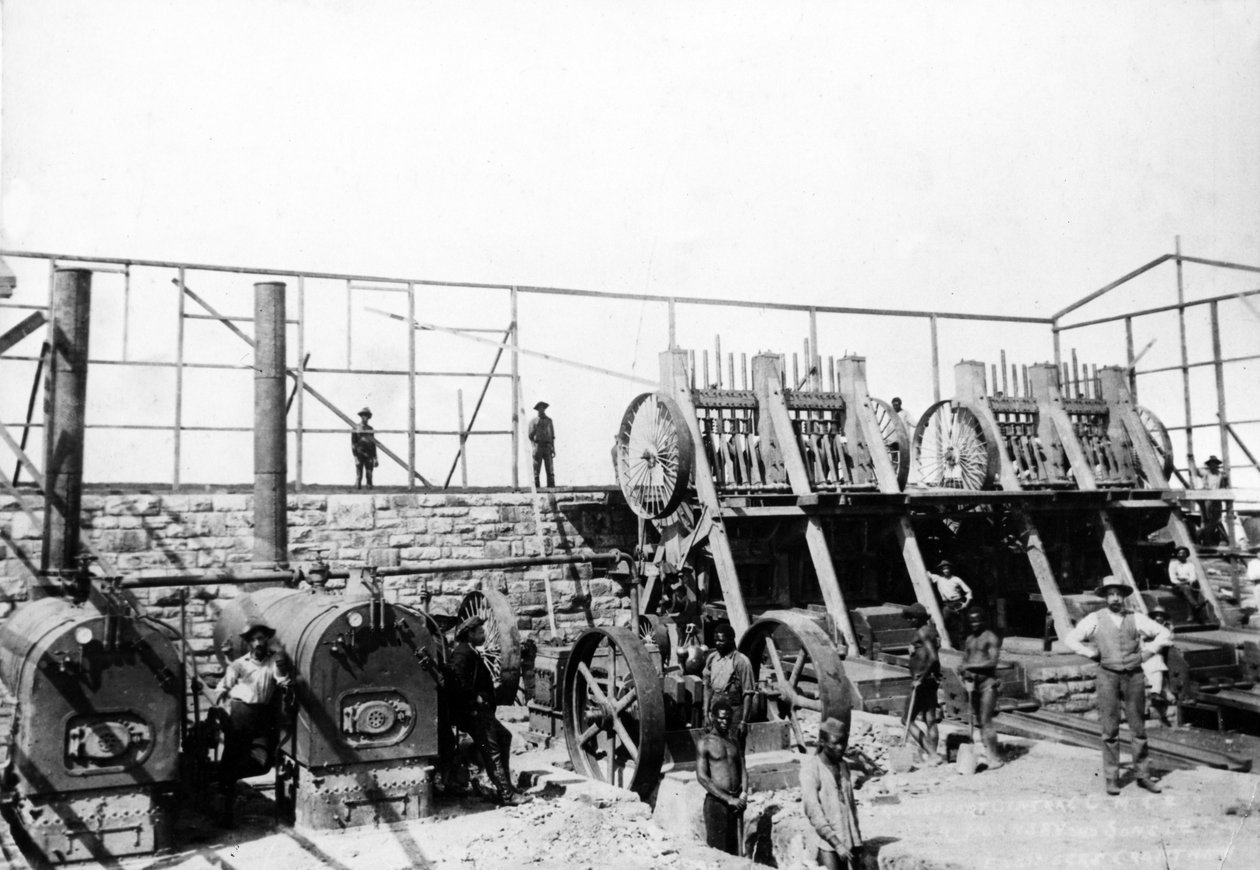 Guldstempelmølle, Roodepoort Central CMco., ca. 1895 af South African Photographer