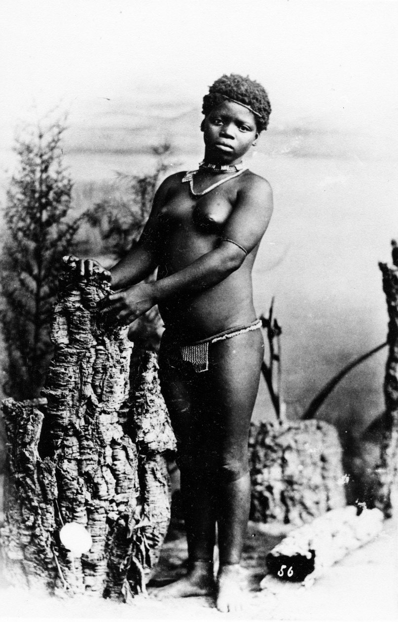Lulu, en Intombi Zulu-pige, ca. 1895 af South African Photographer