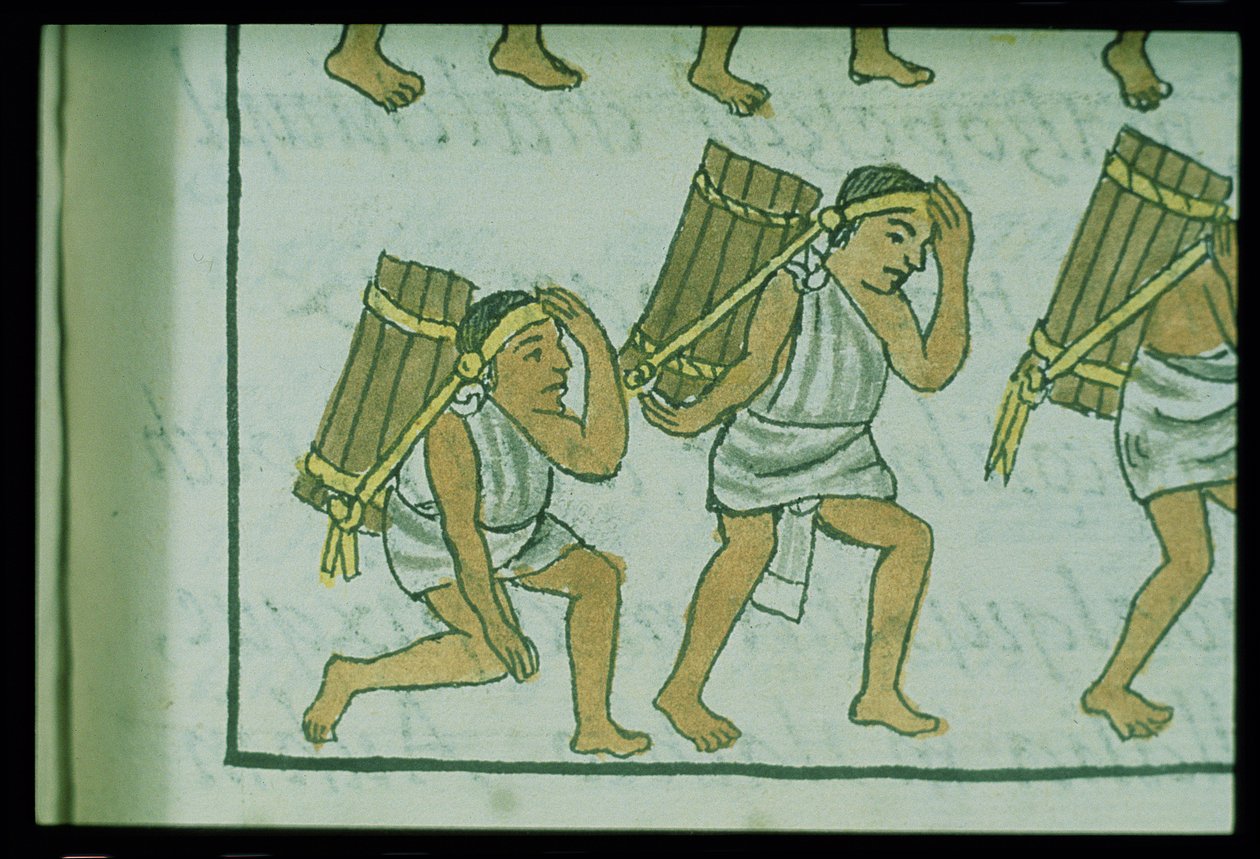 Fru Palat. 218-220 Bog IX Aztec porters, fra 