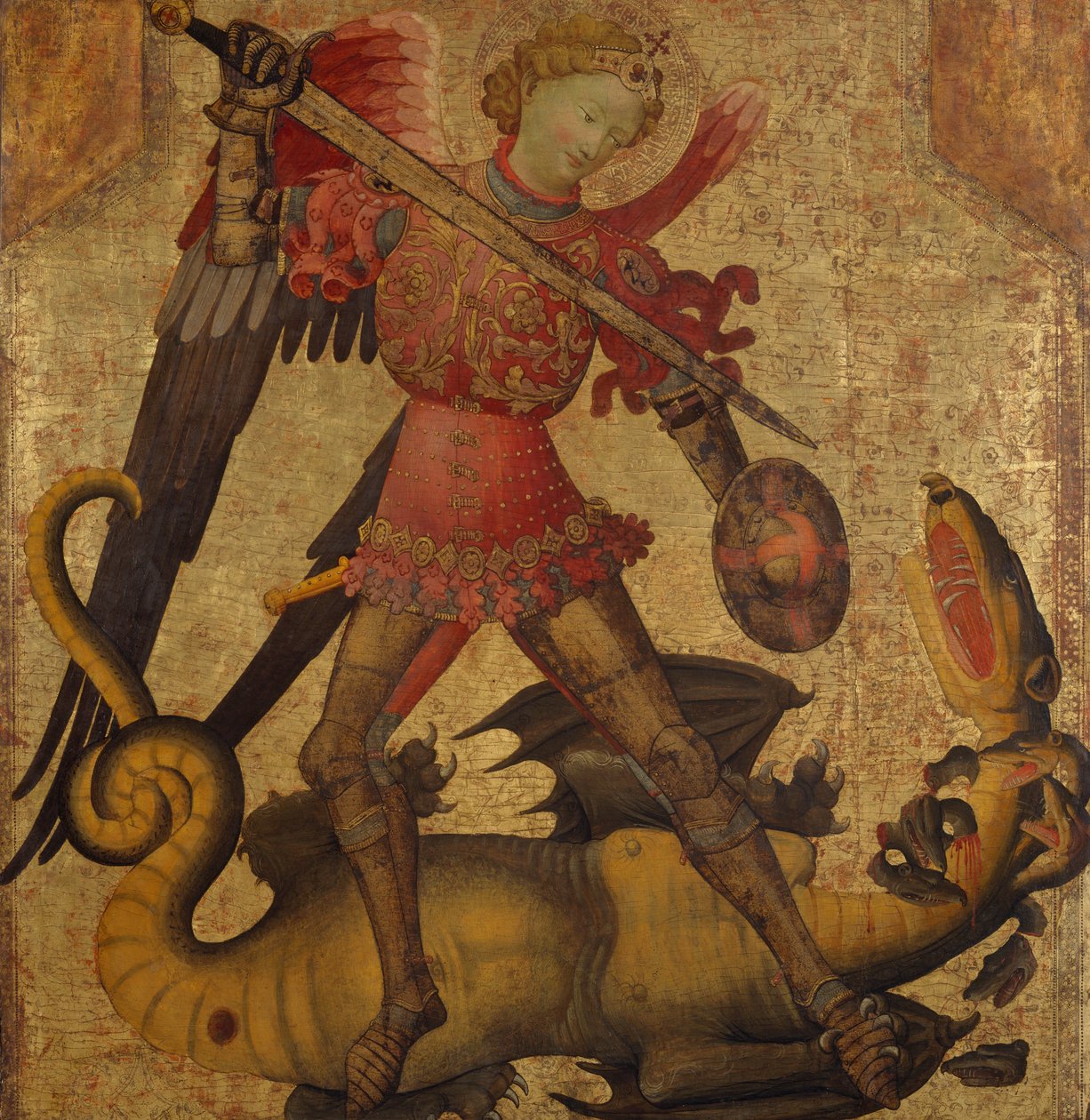 Sankt Michael og dragen, ca. 1405. af Spanish