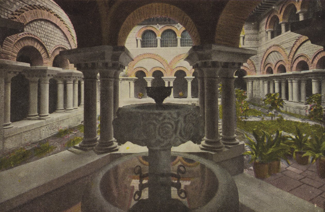 Montserrat: Claustre romanic; Claustro romanico (foto i farver) af Spanish Photographer