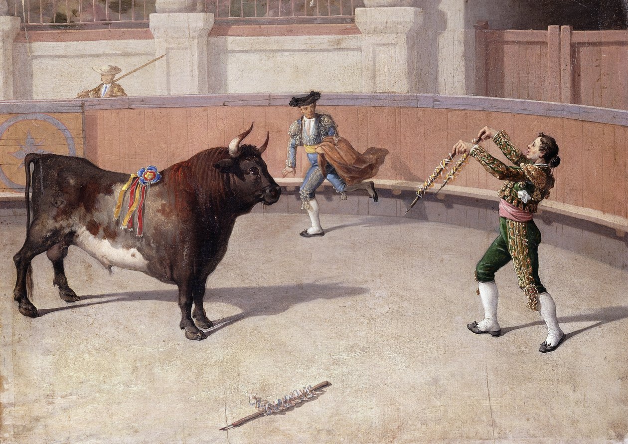 Tyrefægtningsscene, 1800-tallet. af Spanish School