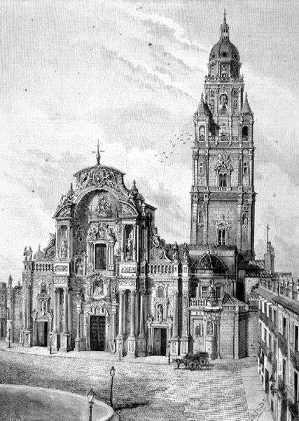 Katedralen i Murcia, Spanien af Spanish School