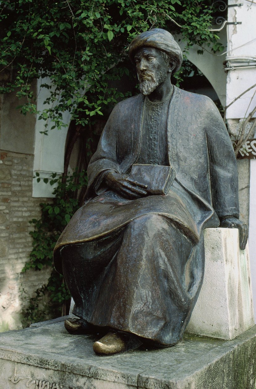 Statue af Moses Maimonides (1135-1204) af Spanish School