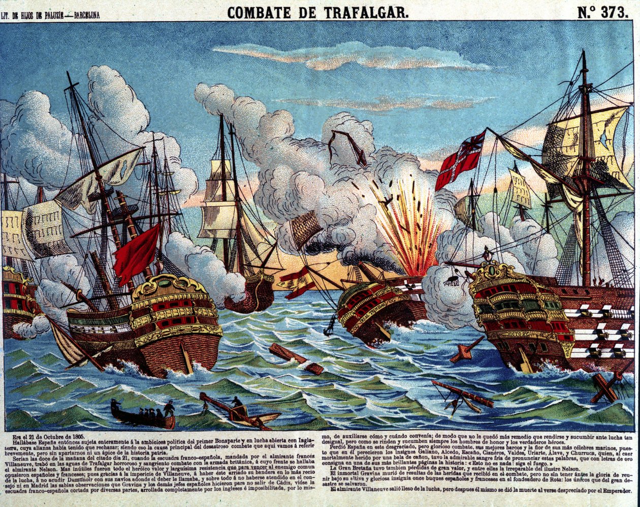 Slaget ved Trafalgar, 21. oktober af Spanish School