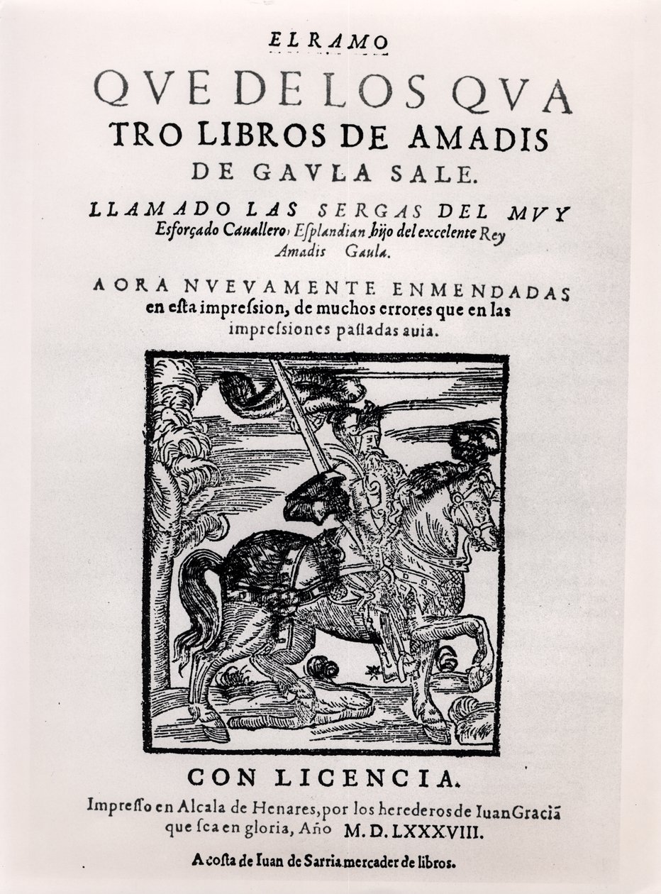 Titelblad for Amadis de Gaula, 1588 af Spanish School