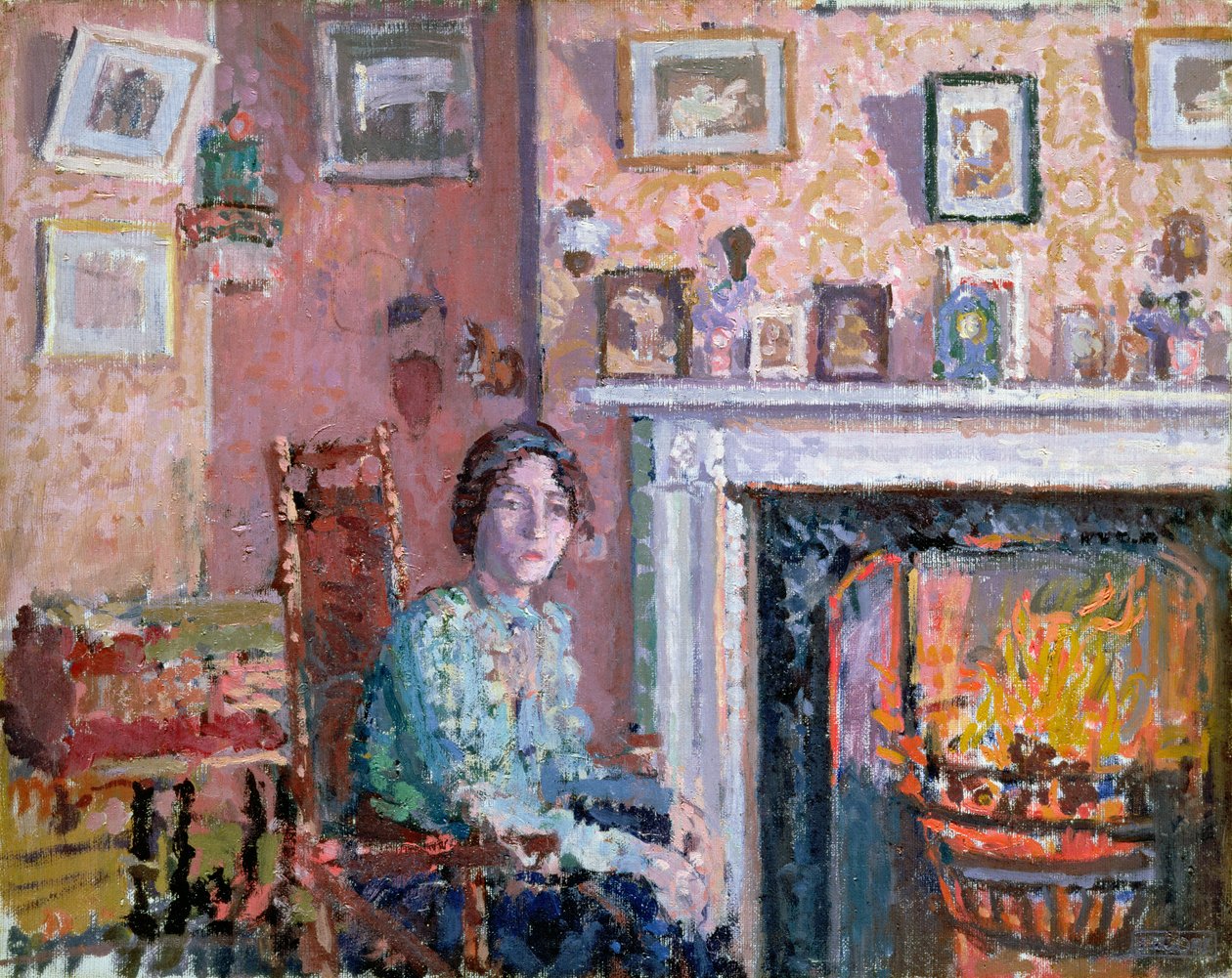 Interiør, Mornington Crescent, 1910 af Spencer Frederick Gore