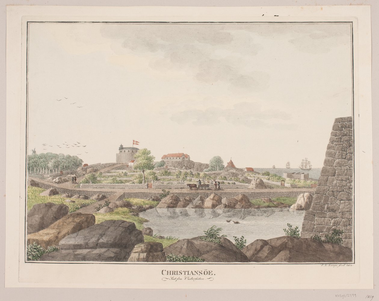 Christiansø. Set fra vestsiden af Søren L. Lange