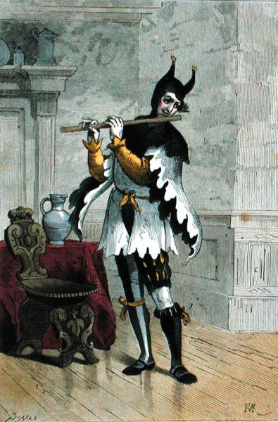 Jester i det sekstende århundrede (farvegravering) af Stablo Stablo