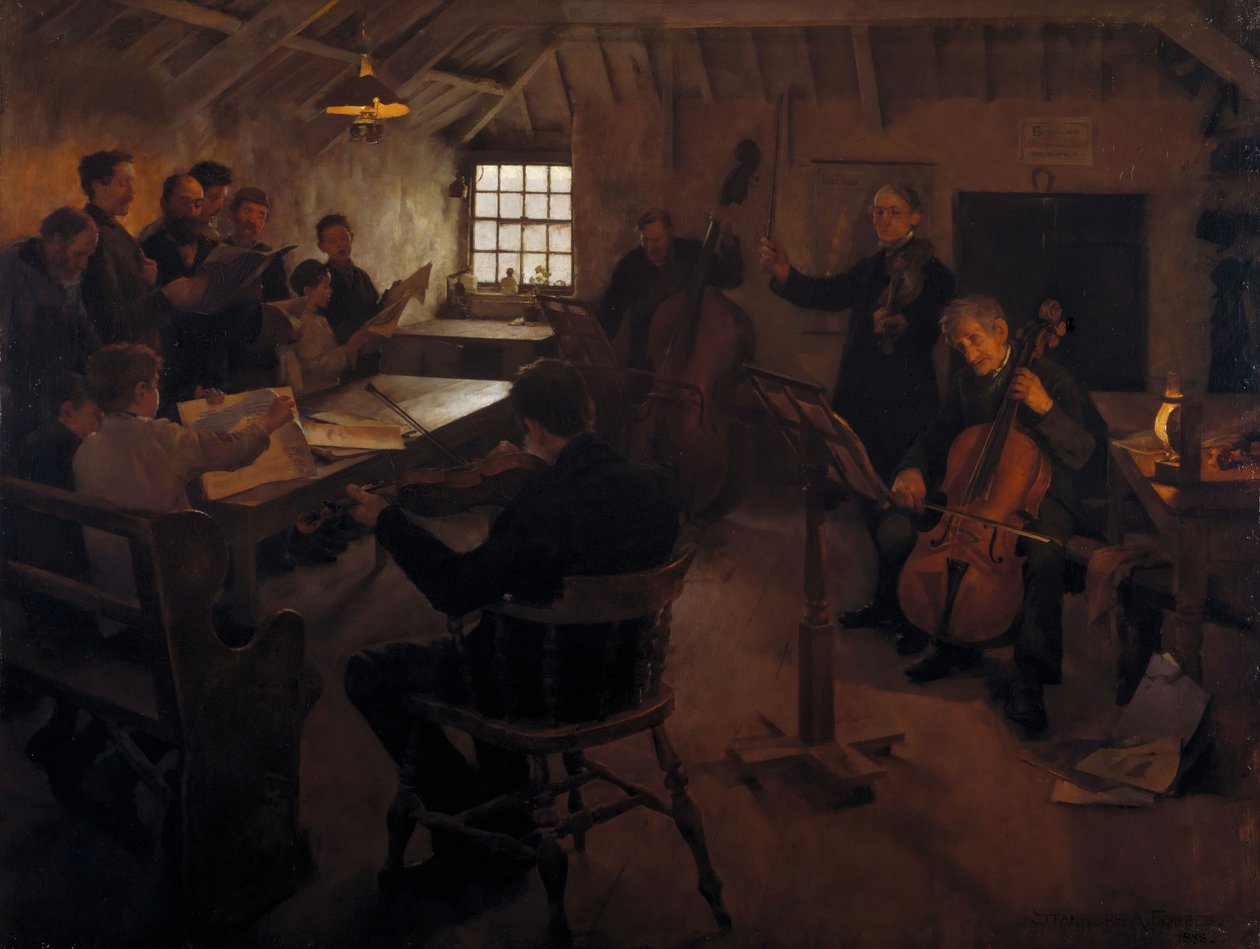 The Village Philharmonic, 1888. af Stanhope A Forbes