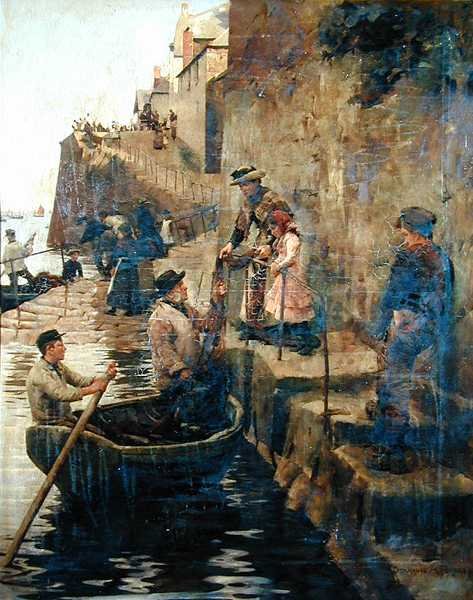 The Slip (olie på lærred) af Stanhope Alexander Forbes