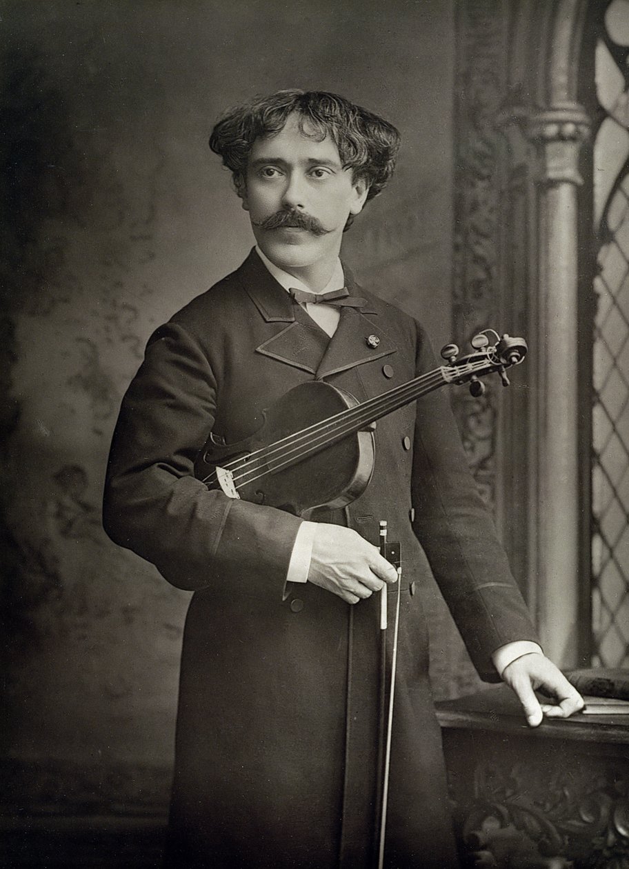 Pablo de Sarasate y Navascues (1844-1908), spansk violinist og komponist, portrætfotografi af Stanislaus Walery