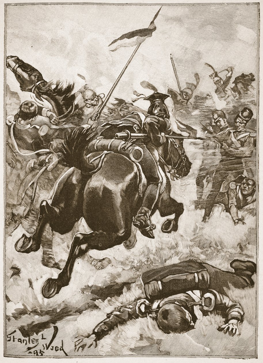 En heftig hånd-til-hånd-kamp fulgte, illustration fra 