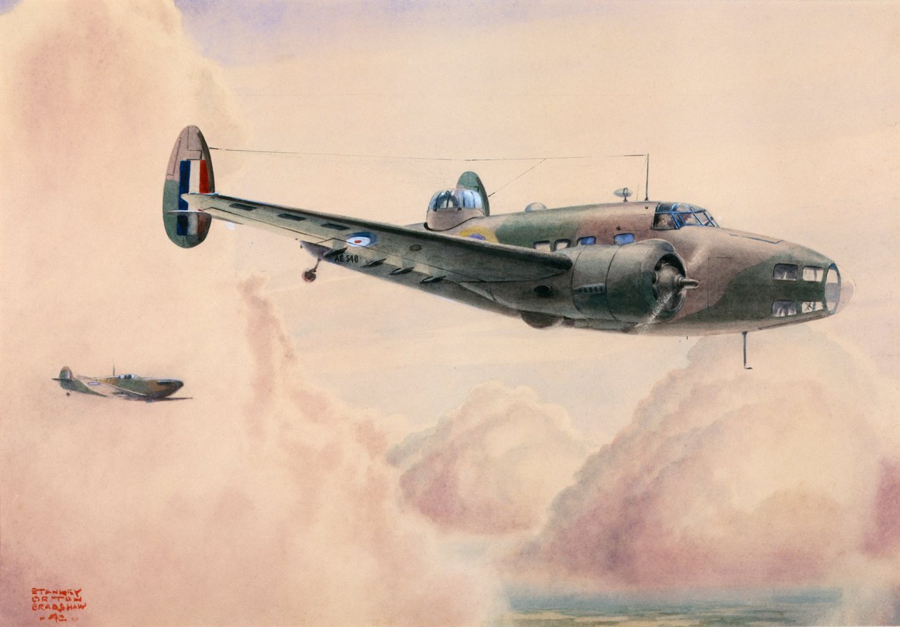 Hudson Light Bomber i flyvning af Stanley Orton Bradshaw