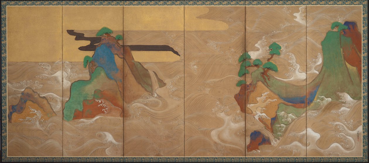 Bølger ved Matsushima, 1600-tallet. af Sôtatsu