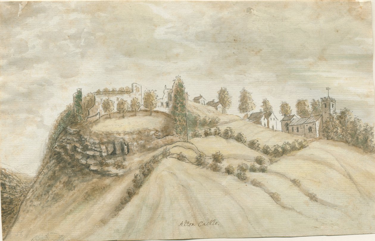 Alton Castle: vandfarvemaleri, nd [1762-1802] af Stebbing Shaw