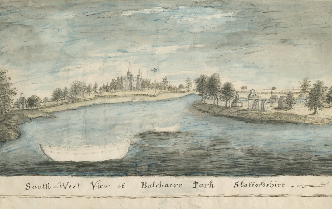 Batchacre Park: tinted drawing, nd [? 19th cent] dani af Stebbing Shaw