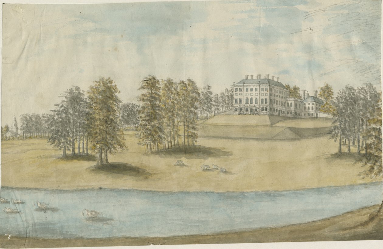Patshull House: akvarelmaleri og [1790