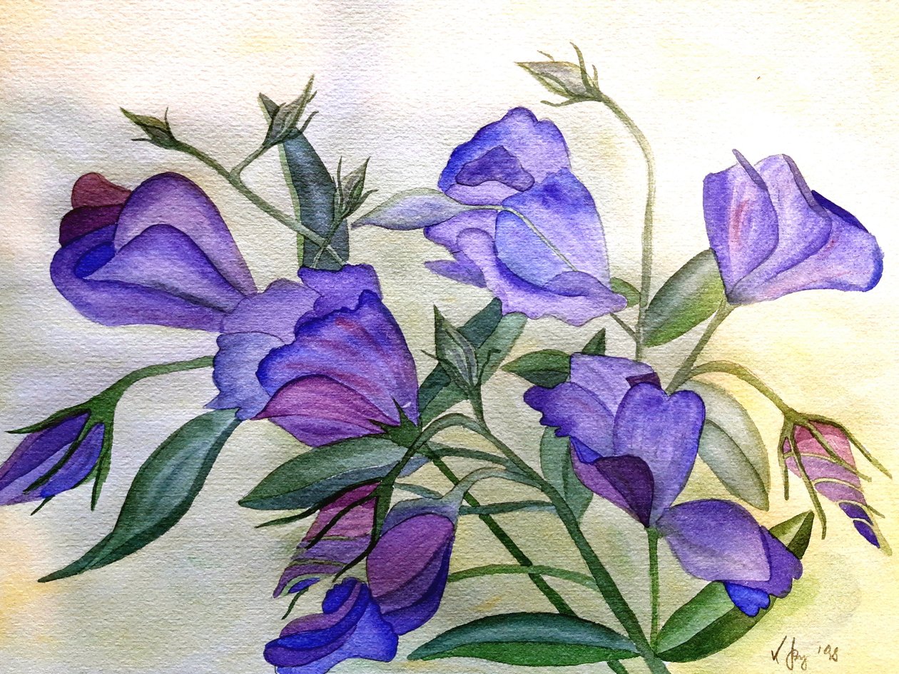lilla blomster af Steegs Art Karin