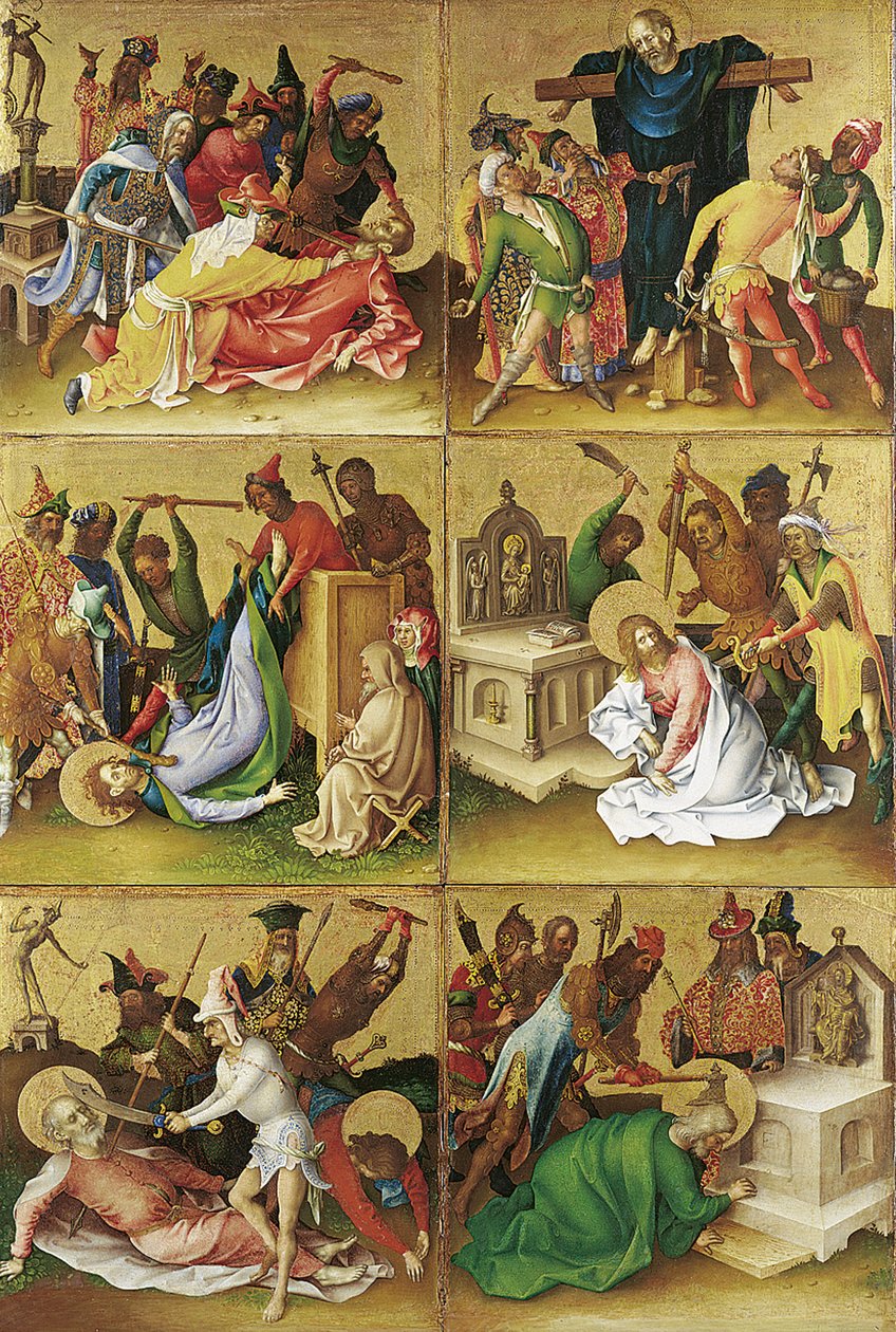 Apostlenes martyrium af Stefan Lochner