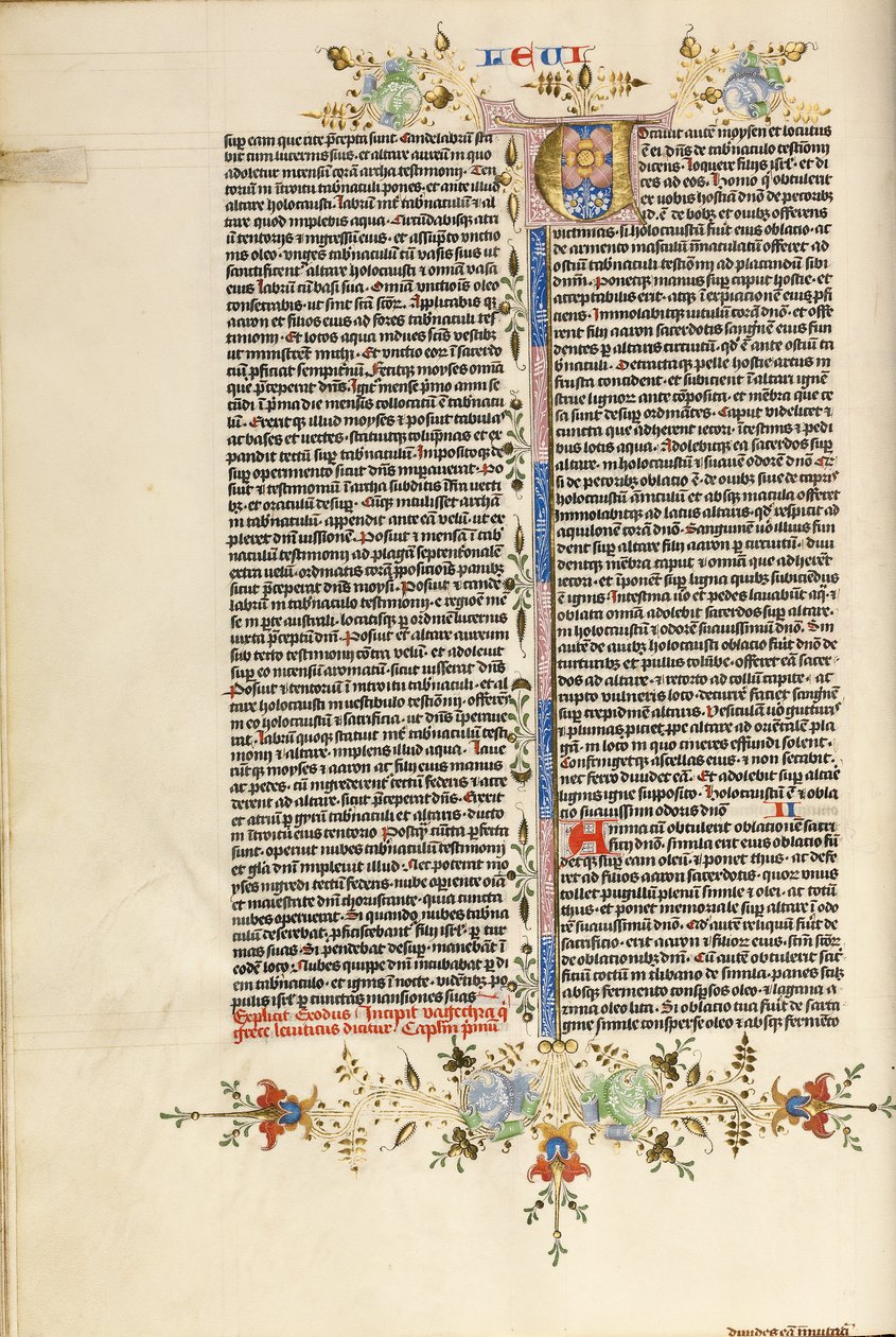 Dekoreret initial V af Stefan Lochner