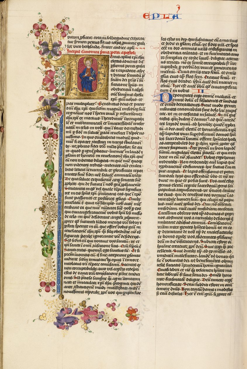 Initial P: Sankt Peter af Stefan Lochner