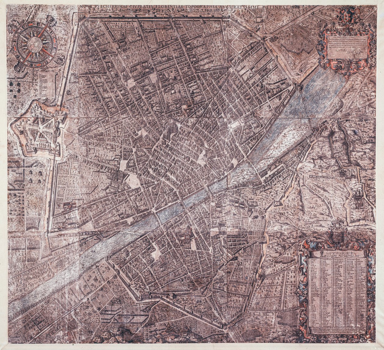 Kort over Firenze af Stefano Buonsignori