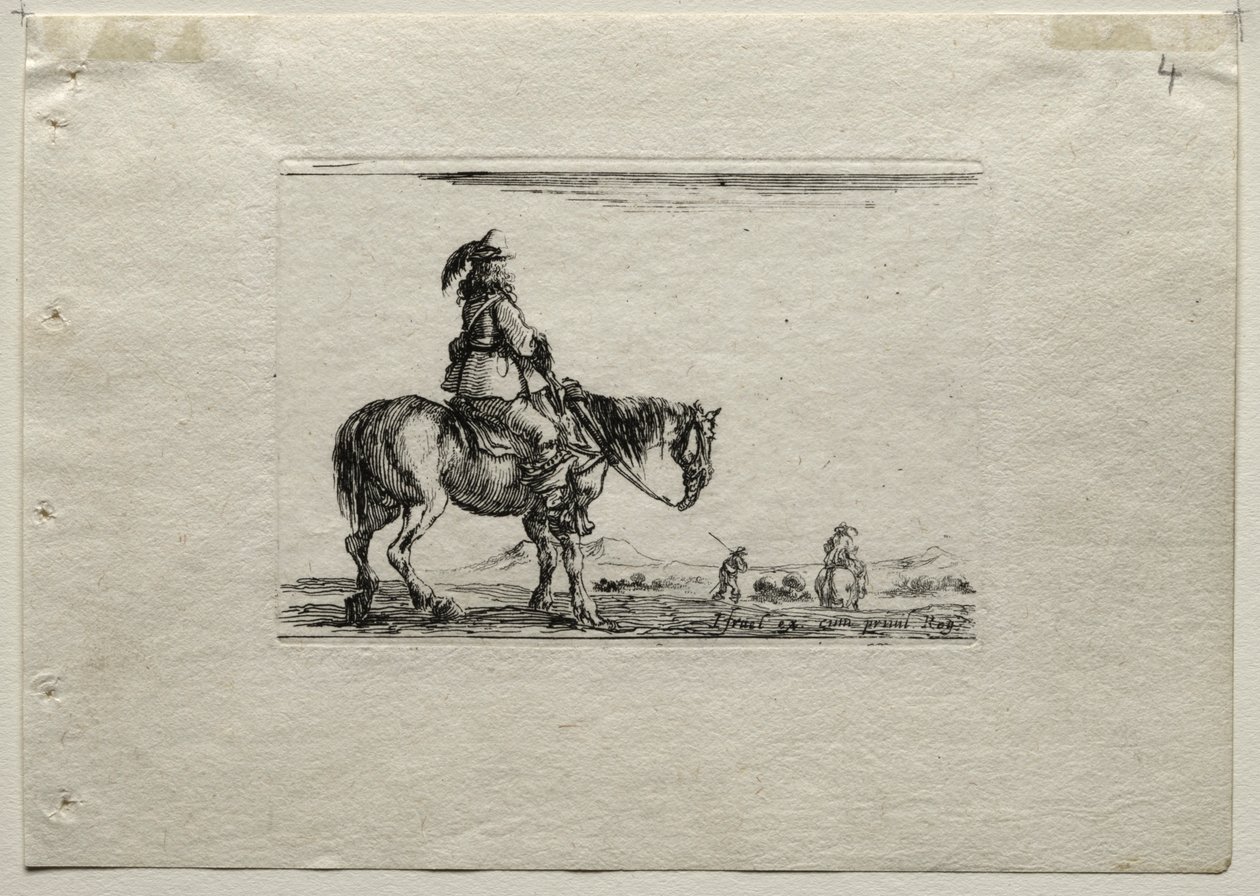 Capricer: Mounted Cavalier. af Stefano della Bella
