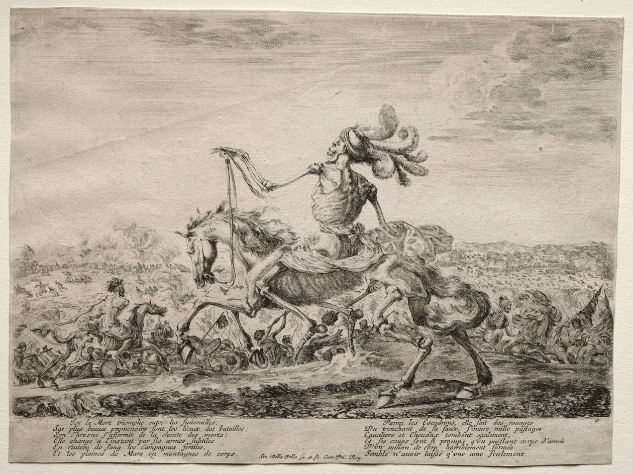 Døden på slagmarken, 1646-1647. af Stefano della Bella