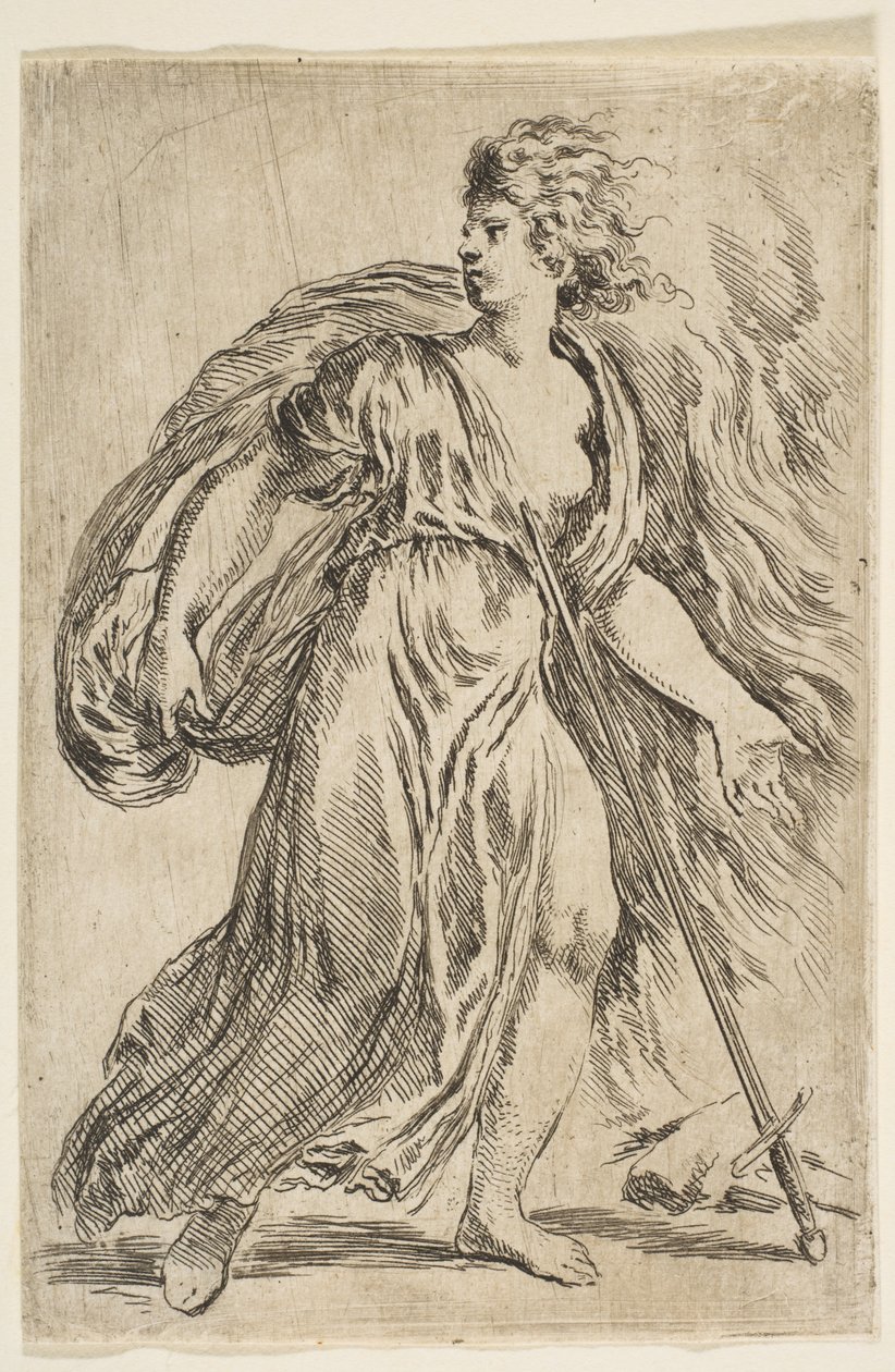 Dido dræber sig selv, ca. 1660. af Stefano della Bella