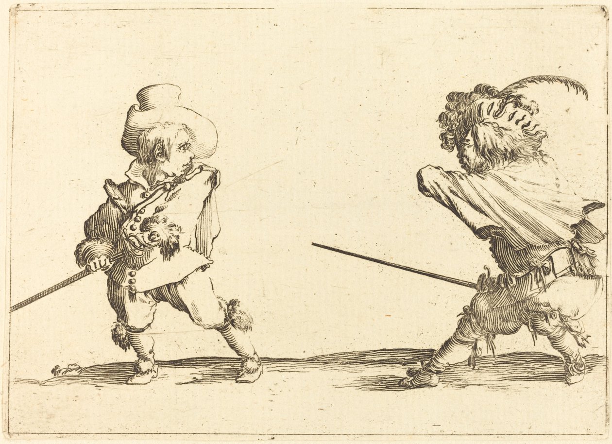Duel af to dværge. af Stefano della Bella