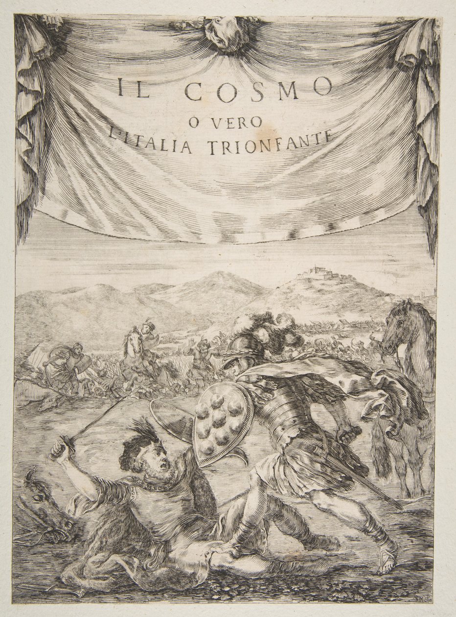 Frontispice til Il Cosmo, 1650. af Stefano della Bella