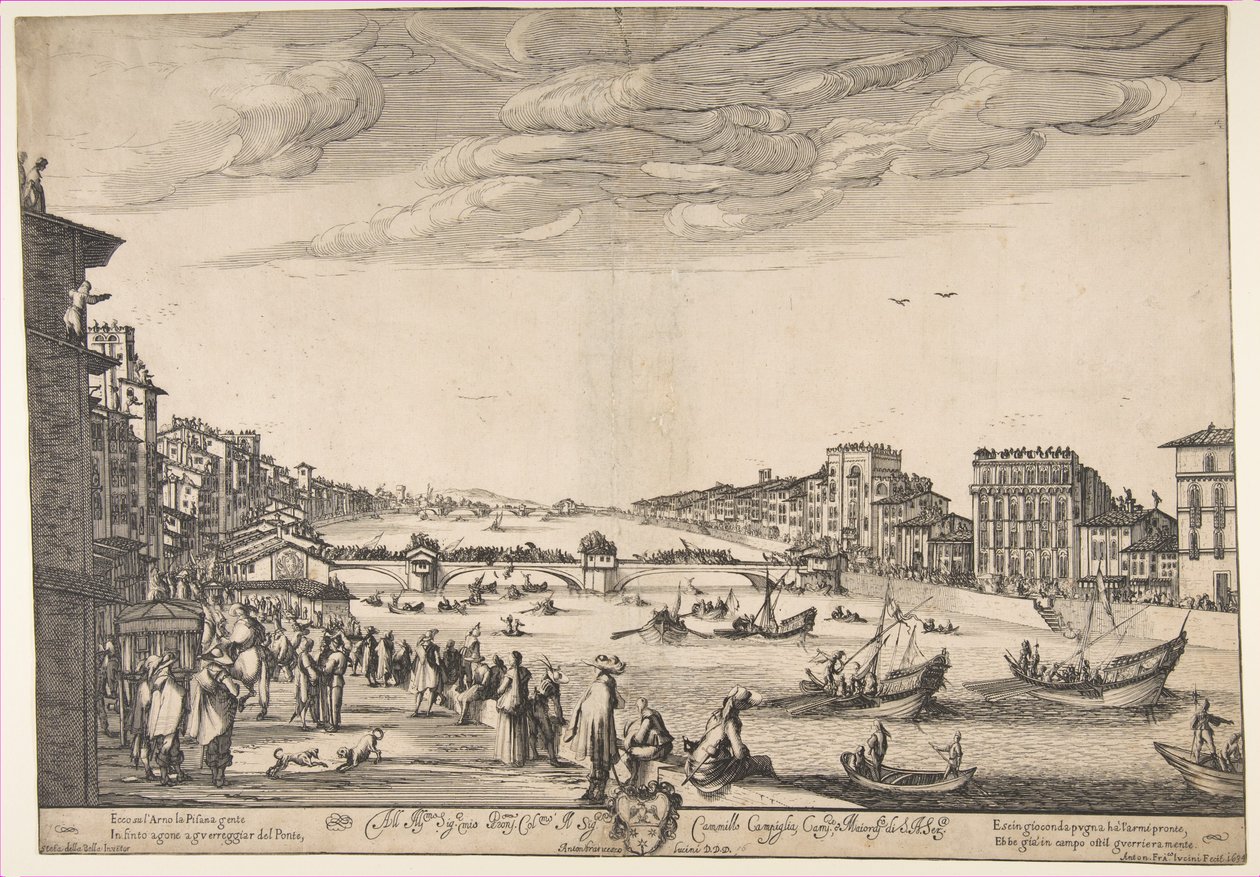 Broens spil, Pisa, 1634. af Stefano della Bella