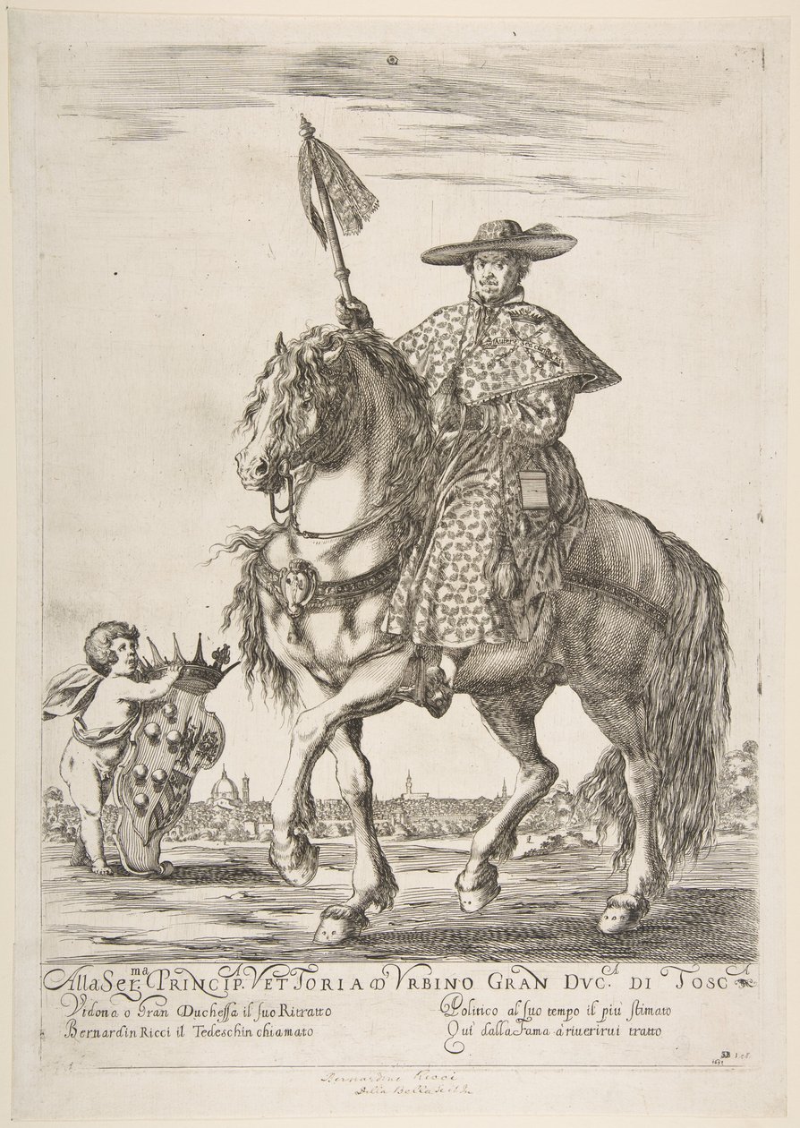 Portræt af Bernardino Ricci, 1637. af Stefano della Bella