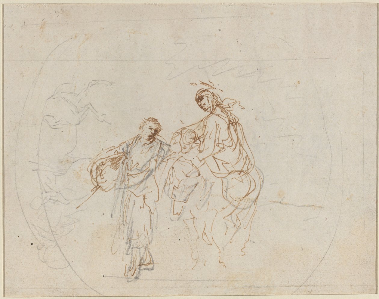 Flugten til Egypten [verso]. af Stefano della Bella