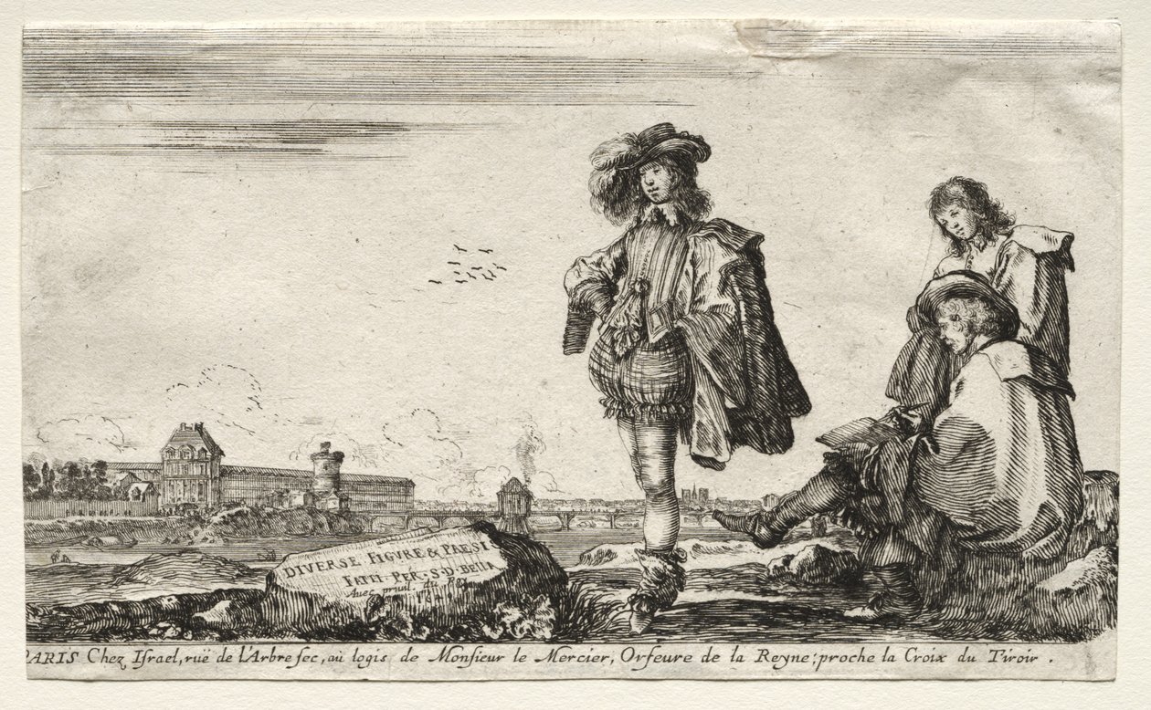 Forskellige Figurer og Landskaber, 1649. af Stefano della Bella
